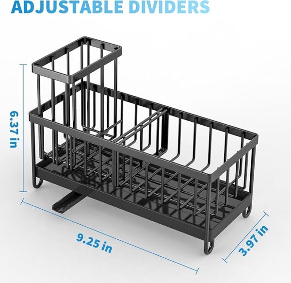 Cisily Black Sponge Holder for Kitchen Sink, - Image 3